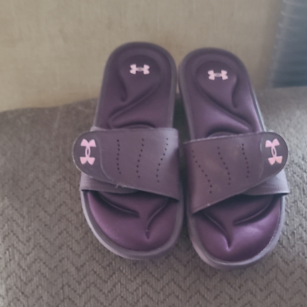 Under Armour Kids' Purple Slide Sandals